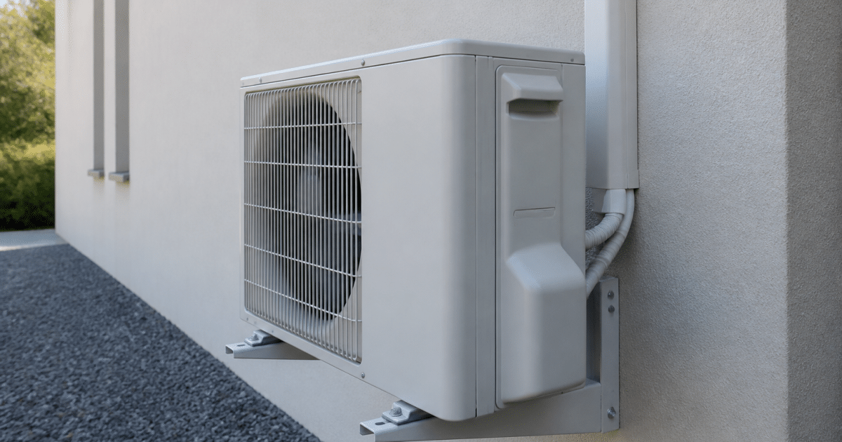 Unite climatique exterieure Dietrich Alezio installee au mur