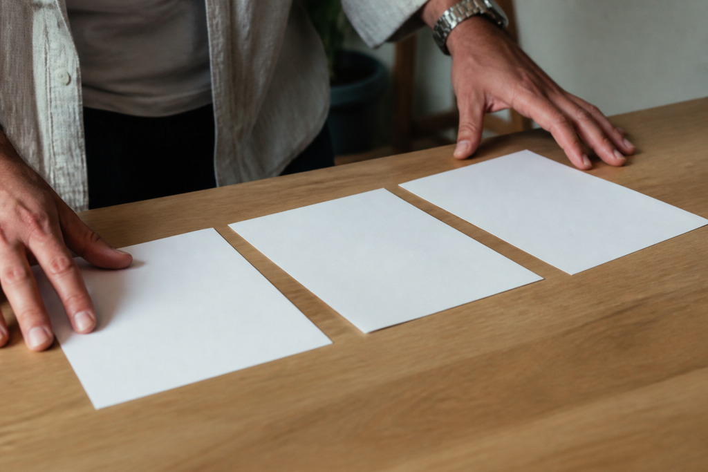 Trois feuilles devis etales montrant tarifs compares